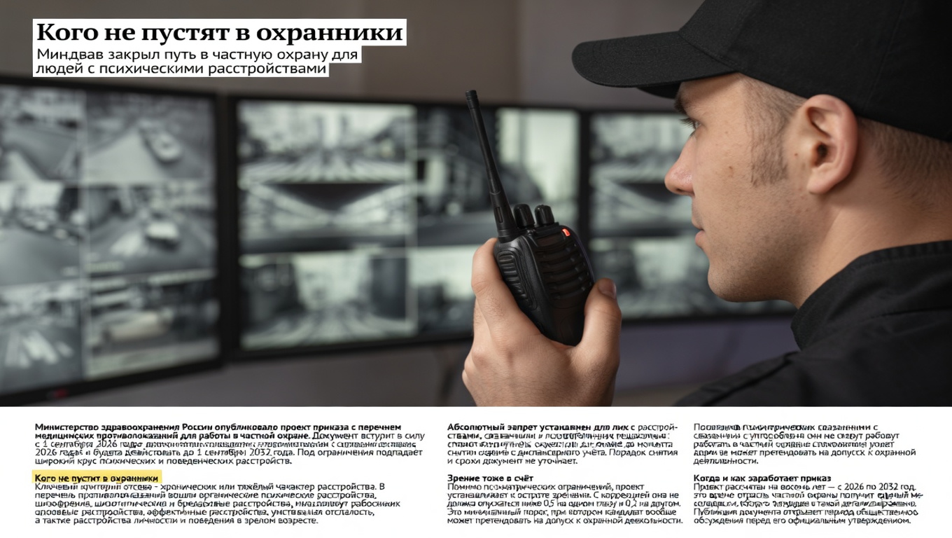 Кого не пустят в охранники